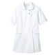 住商モンブラン ナースジャケット（半袖） 医療白衣 レディス 白/ブルー LL 73-1844（直送品）