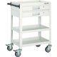 トラスコ中山 TRUSCO バーディワゴン 750×500 引出2段付 ウレタン車輪 ホワイト BDW-973V2U-W 1台（直送品）