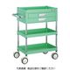 トラスコ中山 TRUSCO ファルコンワゴン 2段引出付 750×500 ウレタン双輪 ホワイト FAW-973XD-W 1台（直送品）