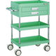 トラスコ中山 TRUSCO ファルコンワゴン 2段引出付 750×500 ウレタン双輪 ヤンググリーン FAW-973XD-YG 1台（直送品）