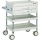 トラスコ中山 TRUSCO ファルコンワゴン 2段引出付 750×500 ウレタン双輪 ホワイト FAW-773XD-W 1台（直送品）