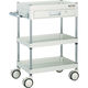 トラスコ中山 TRUSCO ファルコンワゴン 薄型1段引出付 750×500 ウレタン双輪 ホワイト FAW-973ZD-W 1台（直送品）