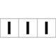 トラスコ中山 アルファベットステッカー 30×30 「I」 白地/黒文字 TSN-30-I 1組(3枚) 438-8500