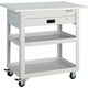トラスコ中山 TRUSCO ツールワゴン ドルフィン 天板付 750X500 1段引出 ホワイト DLWS-963TV-W 1台（直送品）