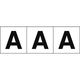 トラスコ中山 TRUSCO アルファベットステッカー 50×50 「A」 白地/黒文字 3枚入 TSN-50-A 1組(3枚)（直送品）