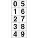 トラスコ中山 TRUSCO 数字ステッカ- 30×30 「0～9」連番 白 1枚 TSN-30-10 1枚 438-8321