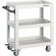 トラスコ中山 TRUSCO ツールワゴン ドルフィン 600×400 ウレタン車輪 ホワイト DLWS-763U-W 1台 454-7675（直送品）