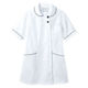 住商モンブラン ナースジャケット 半袖 白×ネイビー M 73-1968 1枚　白衣