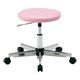アズワン クリーンカラフルラウンドチェア(クラス100対応) 足掛リング無し ピンク LRC-P 1脚 2-671-02（直送品）