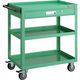 TRUSCO ツールワゴン イーグルワゴン 600×400×H740 引出付 ウレタン車輪 ヤンググリーン EGW-763VU-YG 1台（直送品）