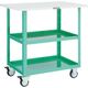 TRUSCO ツールワゴン イーグルワゴン 600X400 天板付 ウレタン4輪自在 ヤンググリーン EGW-962TUJ-YG 1台（直送品）