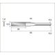 ナカニシ 電着ダイヤモンドヤスリ 平型 5.5×1.2×20×軸φ3 #400 62817 1本 477-2849（直送品）