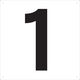 トラスコ中山 TRUSCO 表示板 数字 420×420 数字「1」 TSEH-1 1枚 484-3011（直送品）