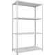 TRUSCO スチールラック SBL型抗菌塗装セミボルトレス軽量棚 W1200XD600XH2100 4段 W色 SBL-7464-W（直送品）