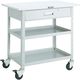トラスコ中山 TRUSCO ツールワゴン バーディワゴン 750X500 天板 深型1段引出付 ホワイト BDW-972TY-W 1台（直送品）