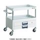 TRUSCO ツールワゴン フェニックスワゴン 省音 750X500XH600 2段引出付 ホワイト PEW-672X-W 1台（直送品）