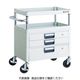 トラスコ中山 TRUSCO ツールワゴン フェニックスワゴン 省音 750X500XH740 引出付 ホワイト PEW-772VX-W 1台（直送品）