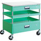 TRUSCO ツールワゴン フェニックスワゴン 省音 750X500XH740 引出 天板付 ヤンググリーン PEW-772VZT-YG（直送品）