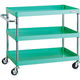TRUSCO ツールワゴン フェニックスワゴン 750X500 3段 φ75ゴム車輪 ヤンググリーン PEW-773-G75-YG 1台（直送品）