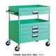 TRUSCO ツールワゴン フェニックスワゴン 省音 600X400XH880 引出付 ヤンググリーン PEW-962VXZ-YG 1台（直送品）