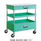 TRUSCO ツールワゴン フェニックスワゴン 省音 600X400XH880 引出 天板付 ヤンググリーン PEW-962VZT-YG（直送品）