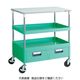 TRUSCO ツールワゴン フェニックスワゴン 省音 600X400XH880 引出 天板付 ヤンググリーン PEW-962WT-YG 1台（直送品）