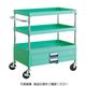 TRUSCO ツールワゴン フェニックスワゴン 省音 600X400XH880 2段引出付 ヤンググリーン PEW-963X-YG 1台（直送品）