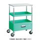 TRUSCO ツールワゴン フェニックスワゴン 省音 750X500 1段引出 天板付 ヤンググリーン PEW-972VT-YG 1台（直送品）