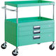 TRUSCO ツールワゴン フェニックスワゴン 省音 750X500XH880 引出付 ヤンググリーン PEW-972VX-YG 1台（直送品）