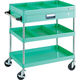TRUSCO ツールワゴン フェニックスワゴン 省音 750X500 仕切2段付 引出付 ヤンググリーン PEW-973ZS2-YG 1台（直送品）