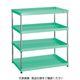 TRUSCO スチールラック フェニックスワゴンラック型 抗菌600X400 3段 ヤンググリーン PEW-R1263-YG 1台（直送品）