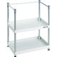 トラスコ中山 TRUSCO スチールラック フェニックスワゴンラック型 抗菌600X400 3方枠付 ホワイト PEW-R962K-W 1台（直送品）