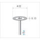 ナカニシ 電着ダイヤモンドディスク φ22×0.13×軸φ3 #600 14061 1本(1個) 476-1537（直送品）