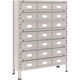 TRUSCO スチールラック 軽量棚 875X300X1200 スチール引出 大X21 ネオグレー 43V-808B7 NG 1台(1個)（直送品）