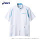 住商モンブラン メンズジャケット（半袖） 医務衣 医療白衣 ホワイト×ウォームブルー M CHM552-0104 1枚（直送品）