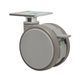 東海キャスター 静音 双輪キャスター φ130 自在S付 プレート式 FZ130S 1個 64-8075-04（直送品）