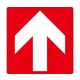 日本緑十字社 階段蹴込み板用標示ステッカー 矢印 STPSー7 赤 100mmΦ 4枚組 エンビ 404107 1組(4枚) 64-9301-07（直送品）