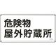 日本緑十字社 消防・危険物標識 危険物屋外貯蔵所 KHYー7SS 300×600mm ステンレス 055407 1枚 64-9301-17（直送品）
