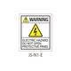 セフティデンキ 日本配電制御システム工業会仕様(JSIA)警告ラベル 和文 英文 保護盤(表)貼付 JS-N1-E 1式(50枚)（直送品）