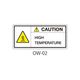 セフティデンキ OWシリーズ 注意ラベル 英文 高温注意 OW-02 1式(50枚) 63-5607-27（直送品）