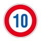 日本緑十字社 道路標識(構内用) 制限速度10キロ 道路323ー10K(AL) 反射タイプ アルミ製 133671 1枚（直送品）