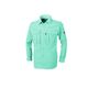ジーベック プリーツロンミニ長袖シャツ グリーン S 1284ー60ーS 1284 1着（直送品）
