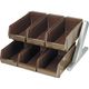 【アウトレット】エムテートリマツ DXオーガナイザー2段2列ブラウン 005343010 1個