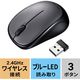 サンワサプライ 静音ワイヤレスブルーLEDマウス(ダークシルバー) MA-WBS311DS 1個