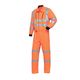 山田辰 JIS T8127クラス3適合高視認性安全つなぎ服(腹割れ式) オレンジ 5L 1-7630-OR-5L 1枚（直送品）