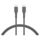 USBケーブル - USB（C）[オス] 1m シリコン スモーキーブラック MOTTERU（モッテル）1本