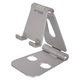 タブレットスタンド スマホスタンド 折り畳み式 厚さ14mmまで対応 高さ角度調整可 アルミスタンド シルバー オウルテック