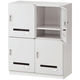 【組立設置込】イトーキ シンラインキャビネット 2列2段 ロッカー4人用 シリンダー錠 下置用 ホワイト 幅900×奥行450×高さ1098mm 1 （直送品）