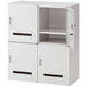 【組立設置込】イトーキ シンラインキャビネット 2列2段 ロッカー4人用 シリンダー錠 上置用 ホワイト 幅900×奥行450×高さ1038mm 1 （直送品）