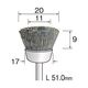 ミニター 金属ブラシ カップ スチール φ20 FC4313 1袋(3個)（直送品）